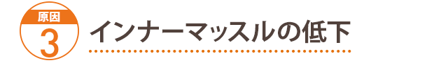 原因3：インナーマッスルの低下